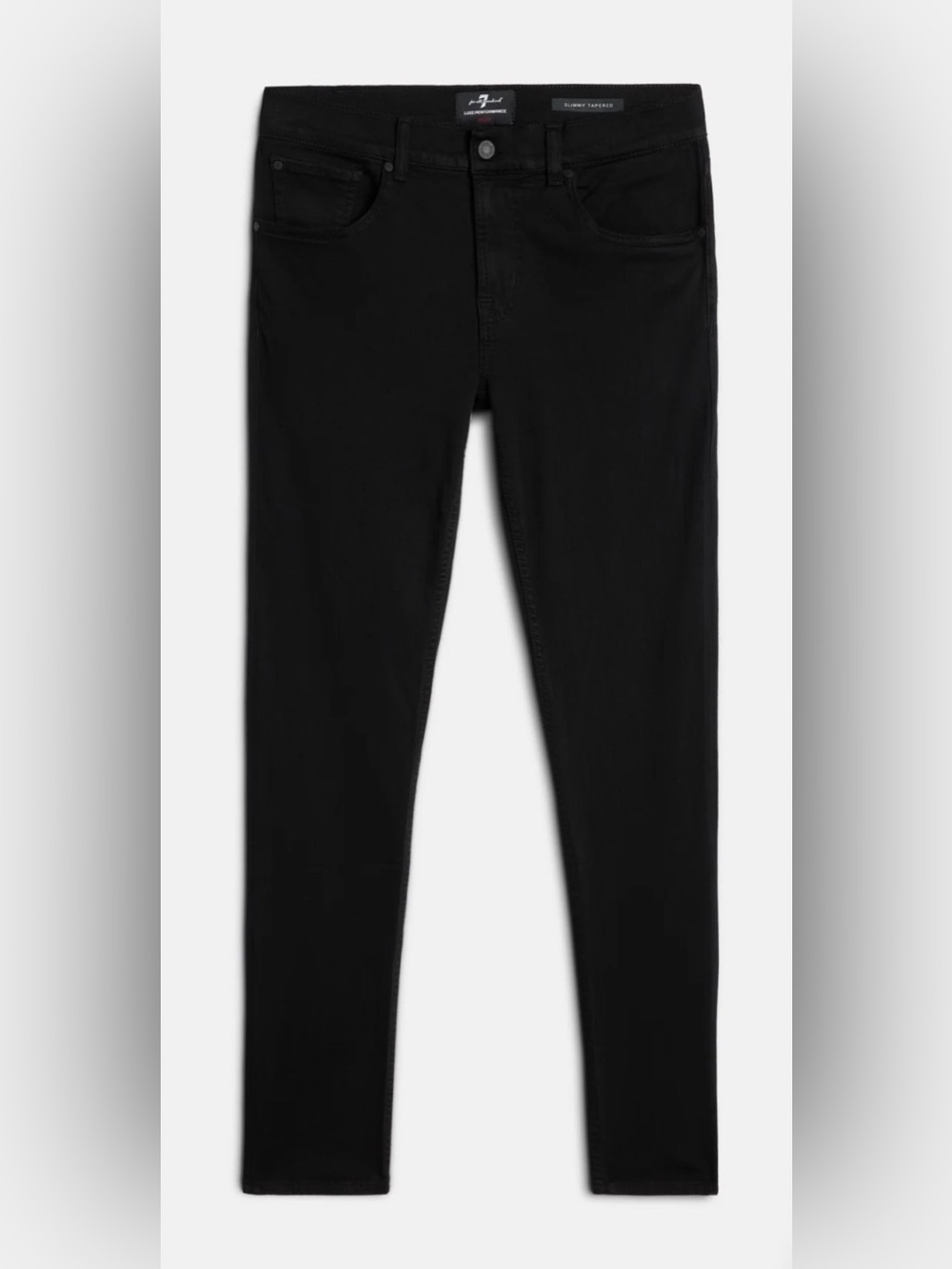 7 For All Mankind Men's Slimmy Tapered Stretch Jeans Black 33! - Picture 2 of 10